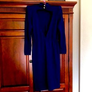 Beautiful royal blue backless St. John Knit